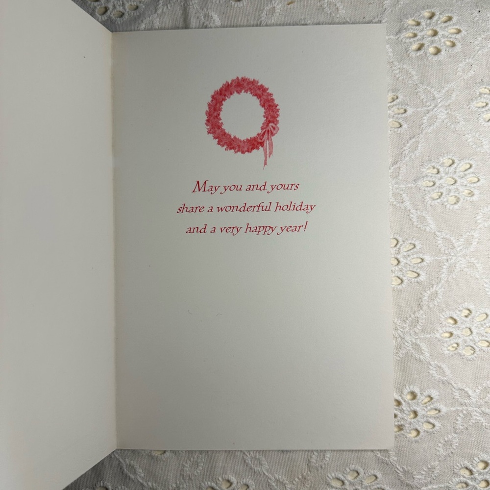 Vintage Gold Holiday Greeting Card - Picture 2 of 2